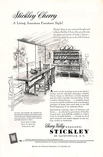 Amazon.com: Print Ad 80 Stickley Cherry A Living American ...