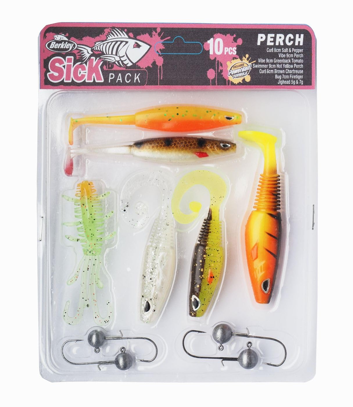 Berkley Sick Perch Pack, Lure kits, Predator Fishing Lure for Perch, Mixed Colours, Varied