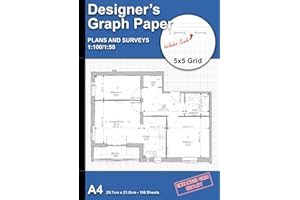 Designers A4 Graph Paper (5x5 Grid-Scale 1:100/1:50): Plan, Survey and Sketching for all Architectural and Engineering Design
