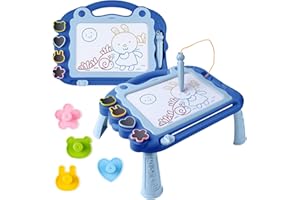 YySiRui Magnetic Drawing Board Sketch Doodle for 2 3 4 Year Old Baby, Toddlers Toys 1-5 Year Old Girls, Erasable Doodle Board for Kids, Educational Learning Toys Age 1 2 3 for Boy Birthday Gift (Blue)