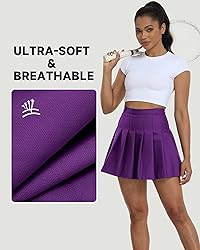 Women's Pleated Skirts Purple Athletic Skirt Golf