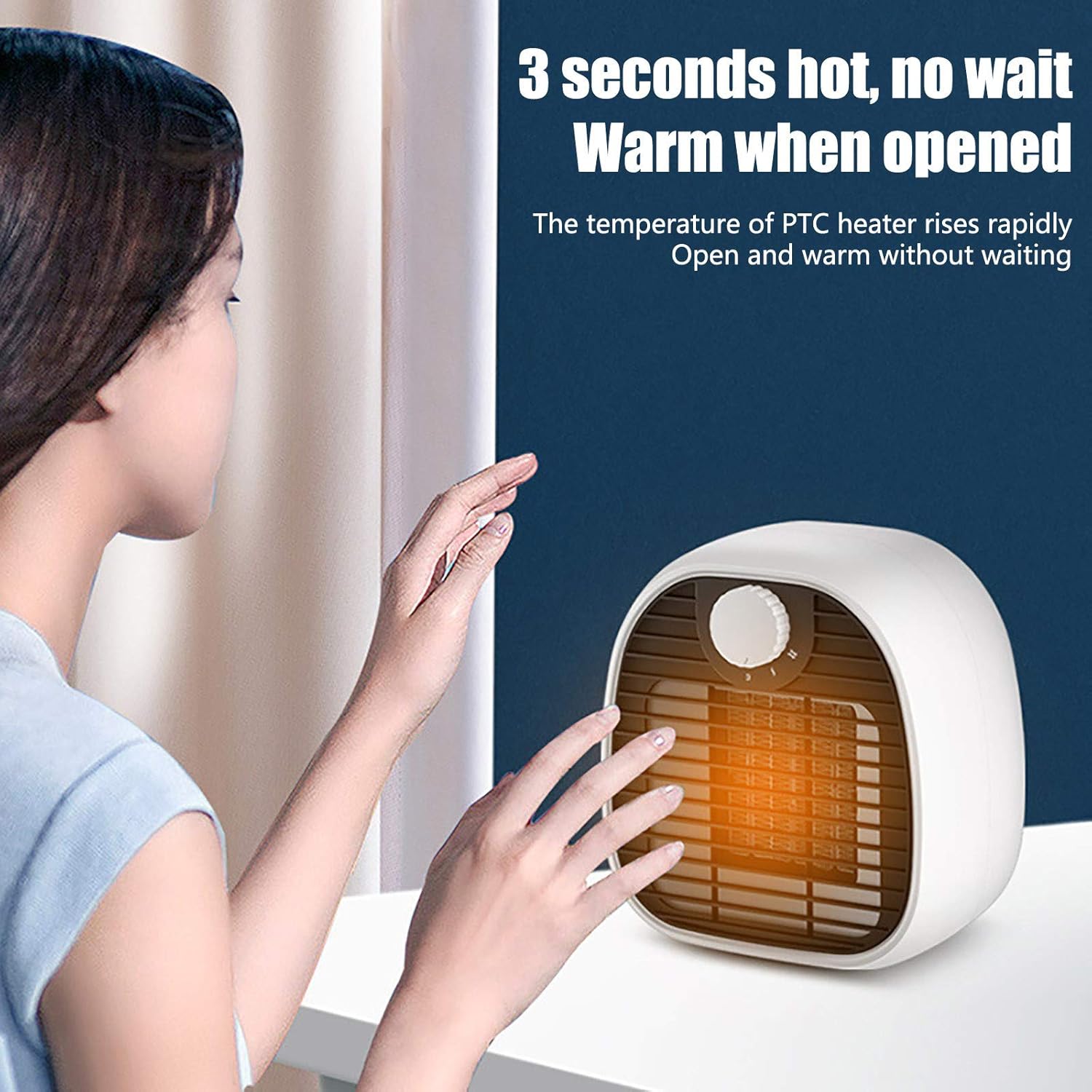 MarryLee Portable Space Desktop Heater Electric Personal