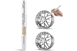 DASIUIP Silver Rim Touch Up Paint,Wheel Touch Up Kit Wheel Paint Rim Paint Pen Rim Paint For Car Wheel Repair Quick And Easy Repairs for Curb Rash, Scuff And Scratch,Rim Paint For Car Wheel Repair