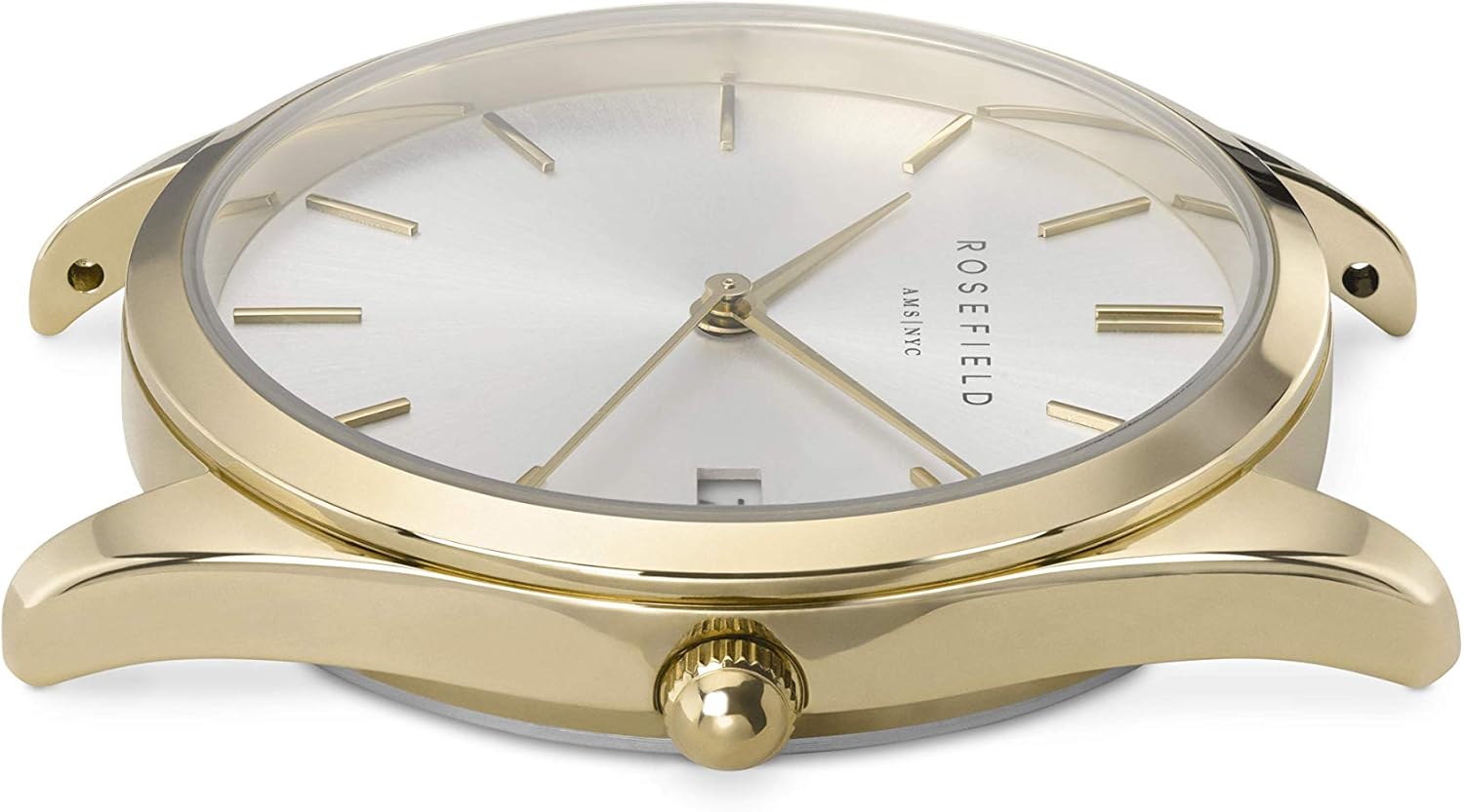 Rosefield Women's Watch The Ace Round Case - Gold & Silver ACSGD-A01, Gold & Silver Sunray & Silver & Gold - Image 4