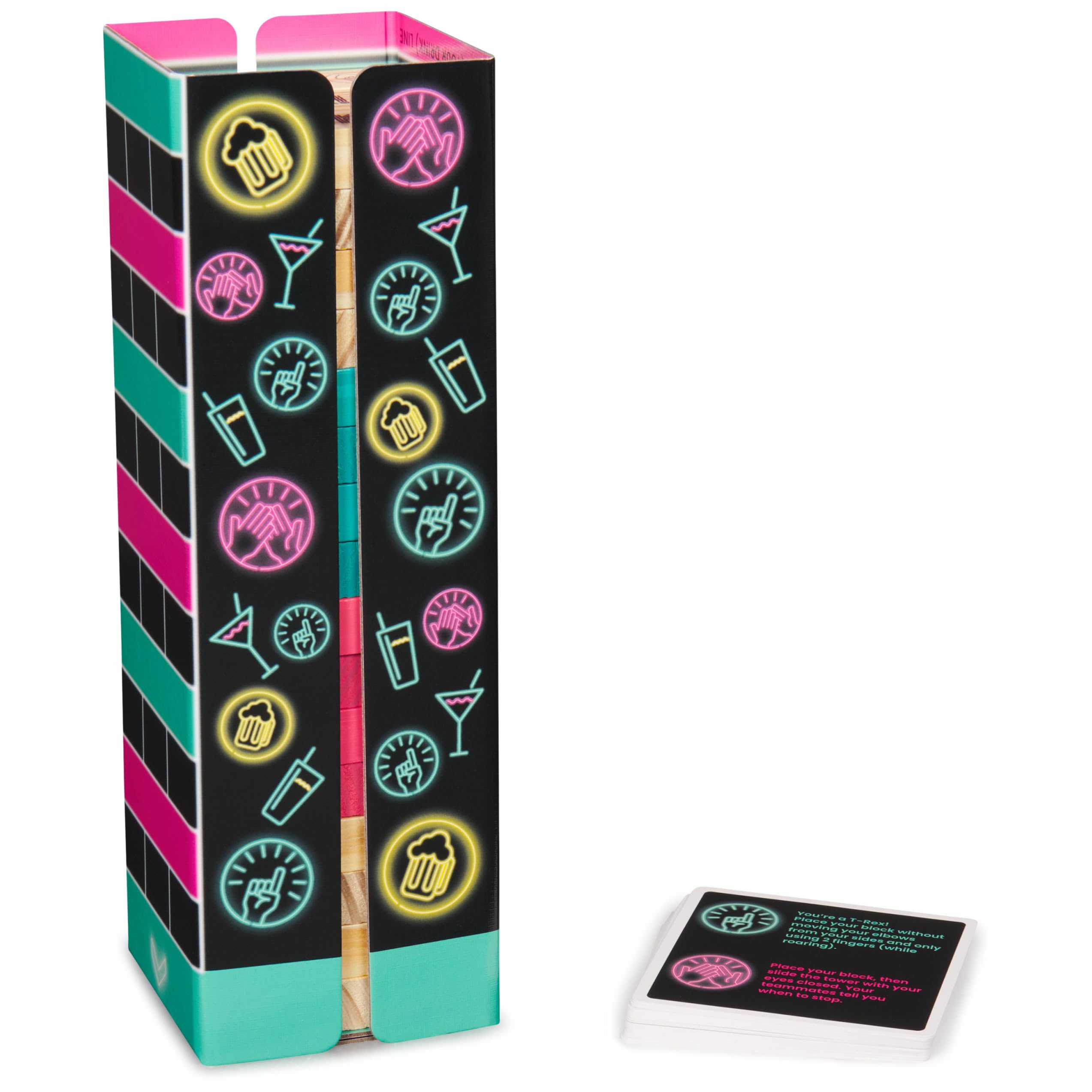 Spin Master Games, Chug O War Tumbling Tower, Adult Party Game for Happy Hour Hangs, 4 & Up Players, for Ages 21 & Up