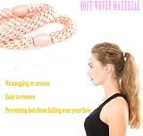 AXEN 8Pcs Elastic Hair Ties Women Girls Cotton Woven Hair Bands Thick Hair view 3