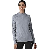 WINK Women's Watch Window Quarter Zip Scrub Top
