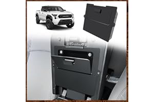 Muslogy Center Console Hidden Organizer Compatible with Toyota Tacoma 2024 Accessories Magnet Armrest Hidden Storage Box Middle Console Insert Secret Organizer Compartment ABS Material Insert Tray