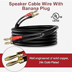 HiFind Speaker Cable Wire 30 Ft with Gold-Plated
