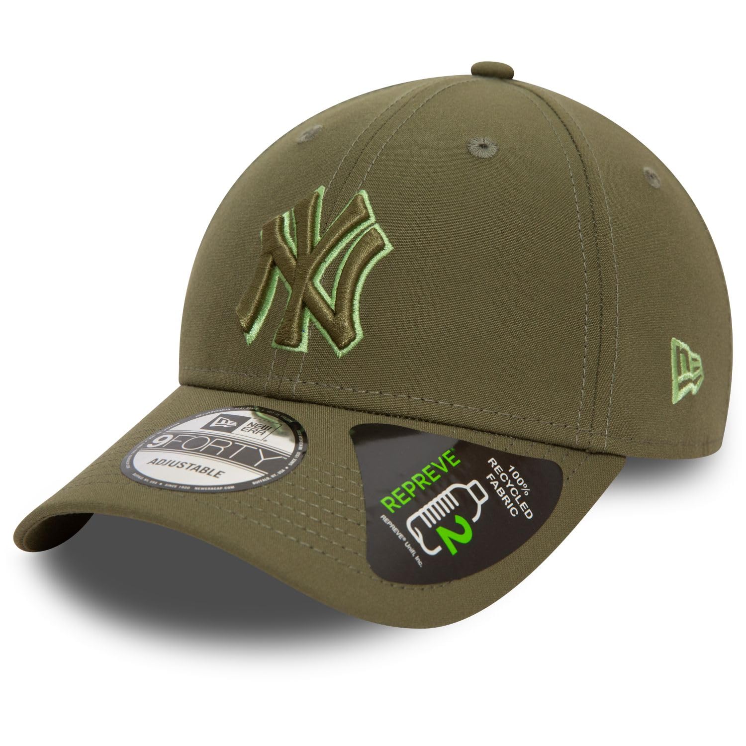 New Era Adult's 9Forty Reprieve Outline MLB New York Yankees Baseball Cap Hat Green Med