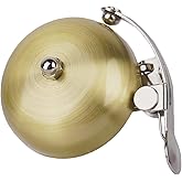 RidingRush Brass Bike Bell, Bicycle Bell for Adult Bikes, Loud & Clear Sound Bicycle Bell for Adults & Kids Classic Design, Easy Installation Fits Mountain, Road, Folding Bikes and Scooters