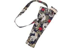 HOMOCONO Dizi Flute Carrying Case with Crossbody Strap Soft Flute Protective Pouch Portable Instrument