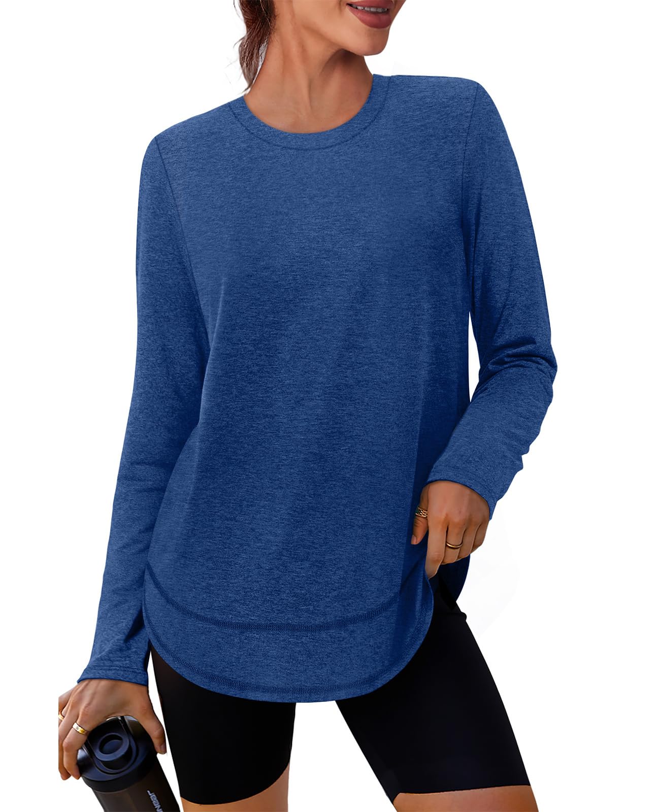 Long Sleeve Shirts Swim Rash Guard Athletic Tops Uv