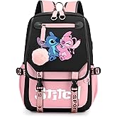 PXLVR Girls School Backpack Cute Daypack Rainbow Bookbag Pink Schoolbag Kid Backpack For Gifts (Pink4)