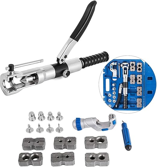 BuoQua Hydraulic Flaring Tool Kit with Tube Cutter Double Flare Tool