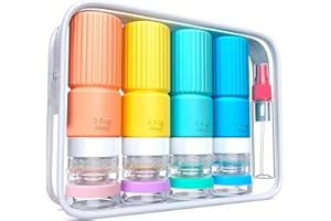 TOCELFFE 18pes Travel Bottles for Toiletries,TSA Approved Silicone Travel Containers jar for Toiletries,Leak Proof 3oz Refillable Liqus Shampoo And Conditioner Travel Essentials toiletry Bottles