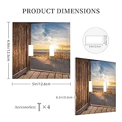 Sun Beach Grass Ocean Landscape 2 Gang Light Switch
