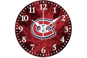 Wall Clock Classic Non Ticking Montreal 69 Decor Home for Office Room 25cm/9.84in Battery Operated