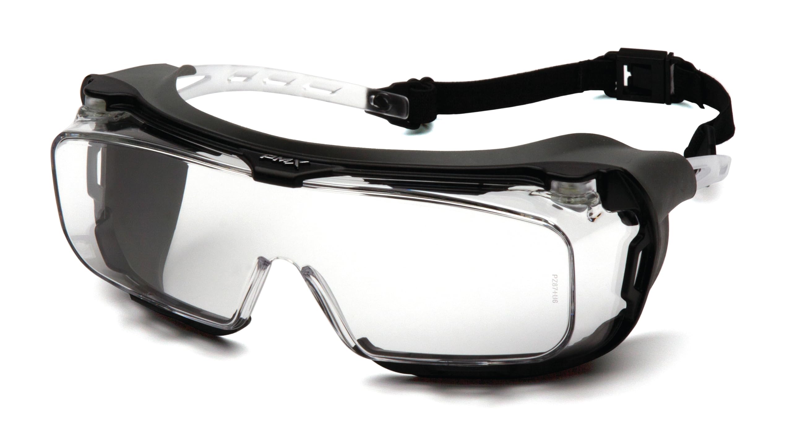 PYRAMEX Cappture Over Prescription Safety Glasses, Clear H2MAX Anti-Fog Lens w/Rubber Gasket