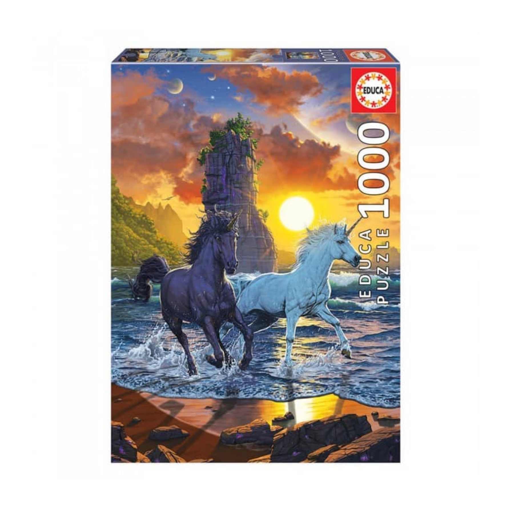 Educa Vincent HIE Unicorns on The Beach. Puzzle of 1000 Pieces. Ref. 19025, Multicoloured