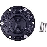 YUXSOUQ Keyless Fuel Gas Cap Compatible with Kawasaki EX250 EX300 Ninja, ER250 ER300 Z250 Z300 Z250SL, Aluminum