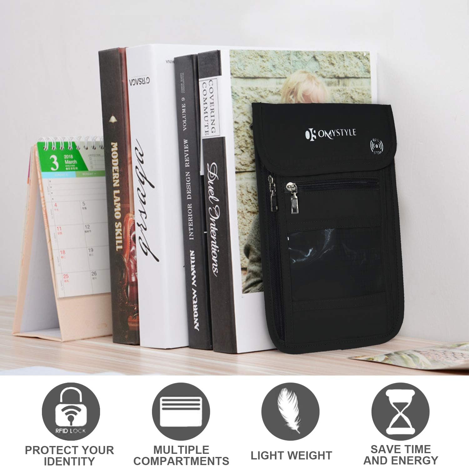  | RFID Blocking Passport Holder Travel Neck Pouch Neck Wallet for Women & Men to Keep Your Cash and documents Safe | Travel Wallets