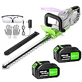 WeGofly 22" Cordless Hedge Trimmer, 2x4.0Ah Battery
