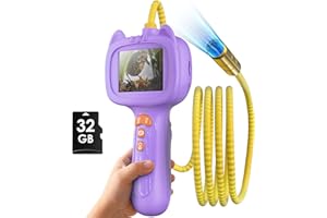 LAAGUU Borescope Snake Camera with Light for Kids，STEM Endoscope Educational Toy Kit，Outdoor Camping Nature Science Exploration Hoilday Birthday Gift for Boys & Girls Ages 3+ Years Old (Purple)