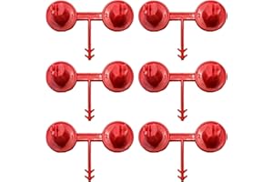 ixirpro Mega Red Nozzle 6 Pack (1-2)(Vertical-Horizontal) for Spray Foam Gun, Precision Wedge Spray for Vertical & Ceiling Coverage, Foam Insulation Gun Nozzle for Walls, Overhead Applications