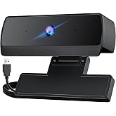 1080P HD Webcam with Microphone, Streaming Computer Camera for Laptop PC | 30fps Webcam, Plug &amp; Play USB, Auto Light Correction, for Remote Work, Online Teaching &amp; Video Calls