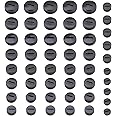 Micro Traders 50pcs Black Carbon Brush Cover Plastic with Slotted Connector Multi Diameter 10mm-20mm Replacement Parts for Hammer Grinder Electric Power Tool