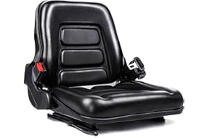 SEATIN Universal Forklift Seat,Tractor Seat,with Micro Switch and Safety Belt,for Tractor,Mower,Skid Loader,Telehandler,Backhoe,Excavator Dozer