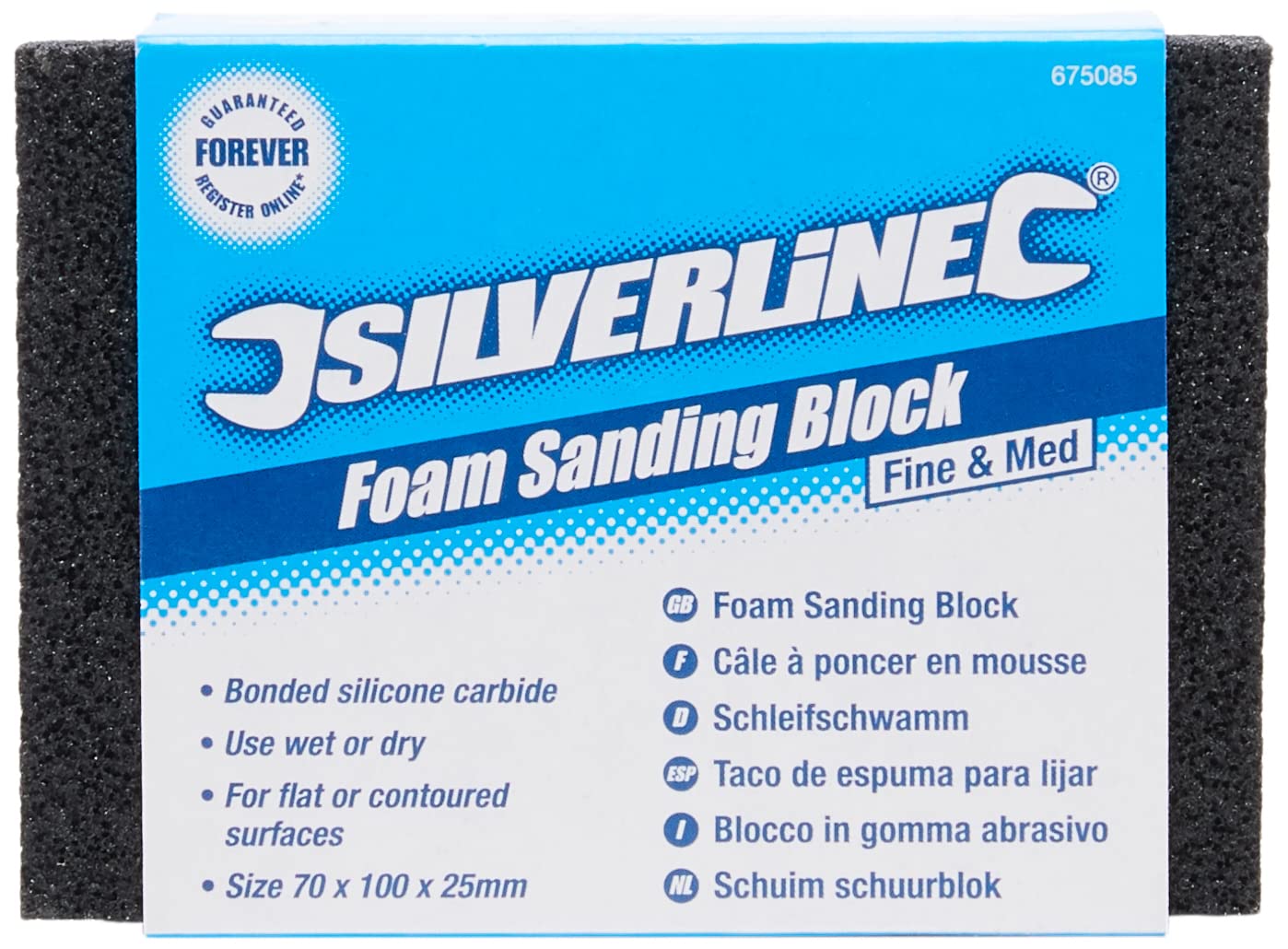 Silverline Foam Sanding Block Fine & Medium (675085)