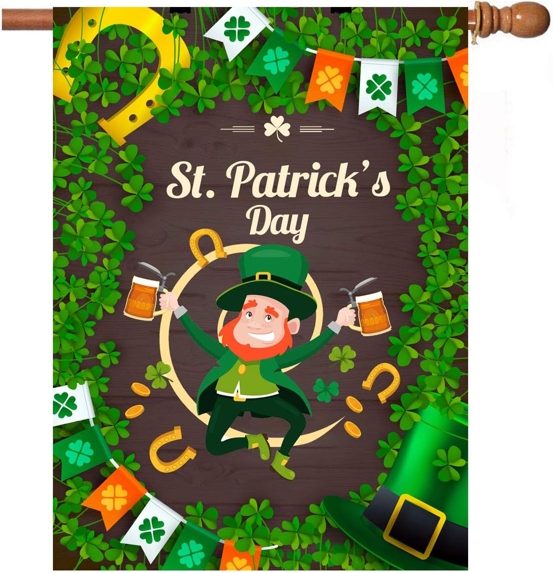 Amazon.com : De Lon St. Patrick's Day Flag, Happy St Patrick's Day Flag