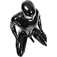GLFQ SMGZC Men's shiny patent leather cat suit full body men sexy latex tight zipper jumpsuit rubber clothing black