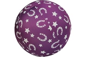 horzmetnex 40 Inch Horse Ball Cover, Ball Cover for Horses(Noble Purple Horseshoe Pattern, 40inch)