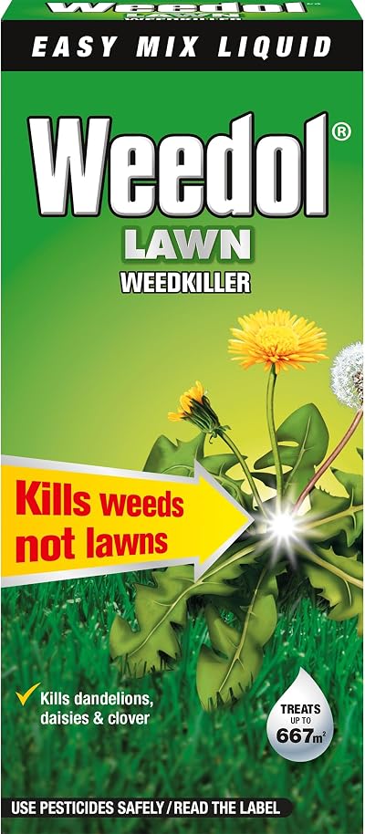 Weedol Lawn Weedkiller Easy Mix Liquid Concentrate 1L Kills Dandelions Clover