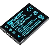 SDNP60 Batería de iones de litio recargable de ultra alta capacidad (3,7 V 1050 mAh) - Reemplazo para Fuji NP-60, Pentax D-L1