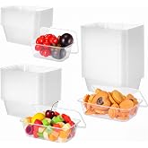 Bokon 100 Pcs Plastic Meal Prep Container with Lid Disposable Clear Lunch Containers Stackable Food Storage Container Box Spill Proof for Salad Snack Microwave Dishwasher Freezer Safe (Multiple Sizes)