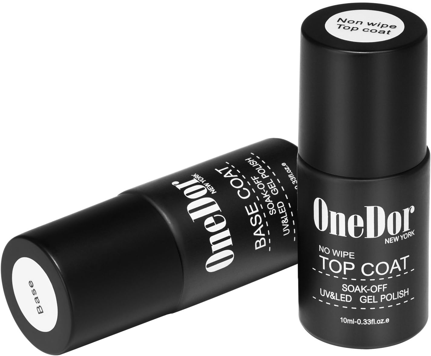 OneDor Gel Top Coat & Base Coat Soak Off Polish Set Kit, UV Led Cured Required (No Wipe Top Coat & Base Coat): Health & Personal Care