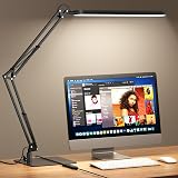 SKYLEO LED Desk Lamp with Slim Base Dimmable 1300LM 12W Black