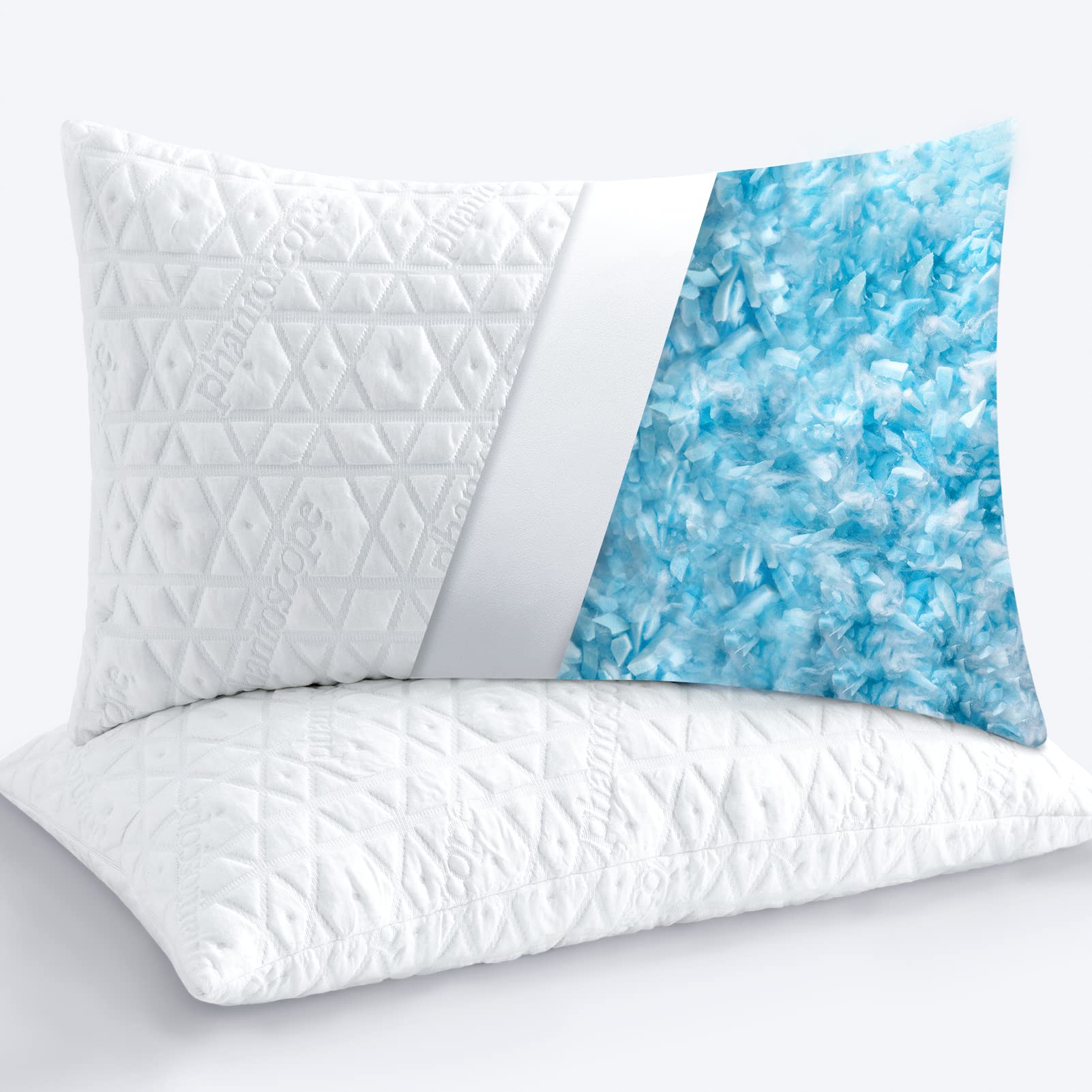 Photo 1 of ****Only1****Phantoscope Memory Foam Pillows for Sleeping, Shredded Memory Foam Cooling Pillows Queen Size  - Adjustable Bed Pillows for Hot Sleepers, Firm Pillow for Neck Shoulder Pain, Queen