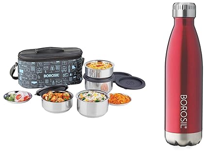 borosil carry fresh stainless steel insulated lunch box
