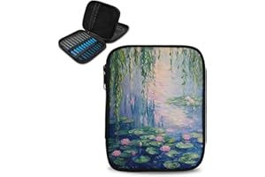 Vanideaoty Lotus Flower Crochet Hook Case Portable Knitting Needle Case Breathable Storage for Crochet Hooks, Knitting Needles Lightweight