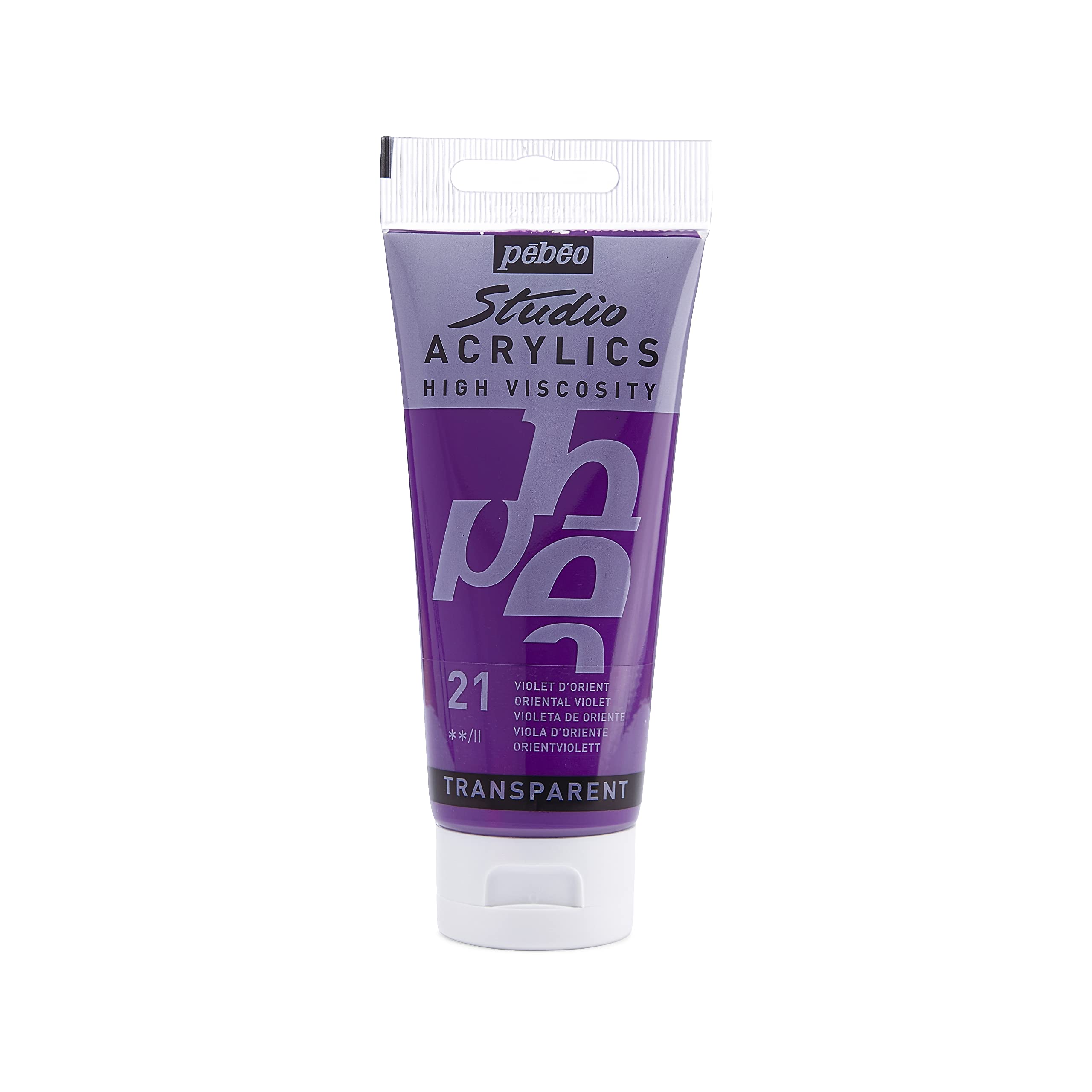 PEBEO 831-021 100 ml Studio Acrylic Paint, Oriental Violet
