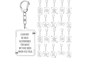 Huquary Christmas Sarcastic Funny Office Gift for Coworkers Negative Passive Keychains for Employees Appreciation Office
