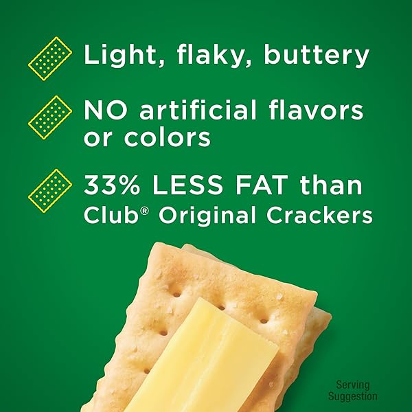 KELLOGG’S CLUB CRACKERS REDUCED FAT, LUNCH BOX SNACKS, 11.7OZ BOX