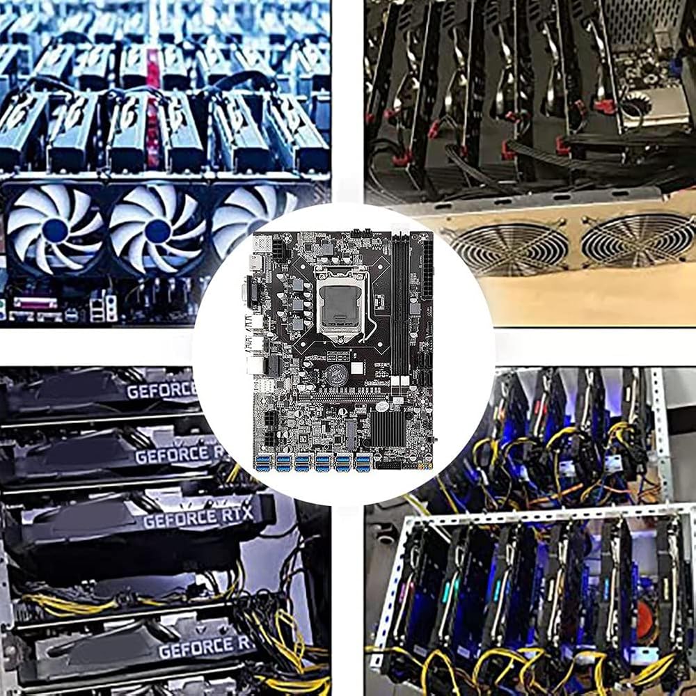 KVSERT 2X B75 BTC Mining Motherboard LGA1155 DDR3 12x PCIE G530/G630 CPU Fan