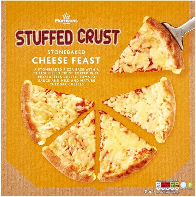 Morrisons Stuffed Crust Cheese Feast Pizza, 450g Amazon.co.uk Grocery