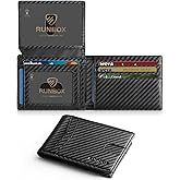 RUNBOX Wallet for Men Slim Rfid Leather 2 ID Window With Gift Box | Slim, Rfid, 2 ID Window, With Gift Box, Slim, Rfid